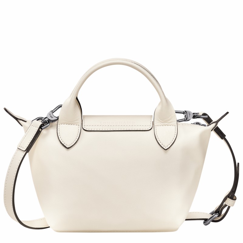 Longchamp Le Pliage Xtra XS Handbag - Leather White USA | L1500987037