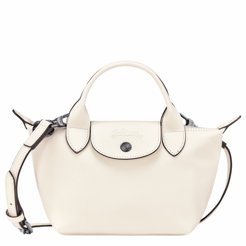 Longchamp Le Pliage Xtra XS Handbag - Leather White USA | L1500987037