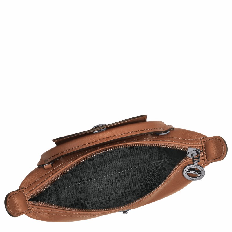 Longchamp Le Pliage Xtra XS Pouch - Leather Brown USA | 34205987504