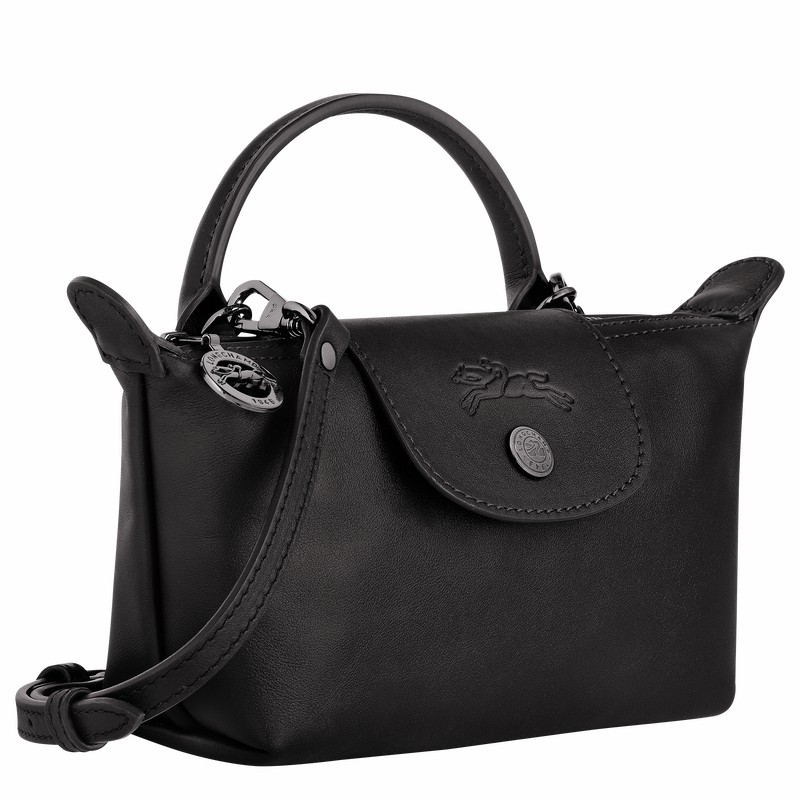 Longchamp Le Pliage Xtra XS Pouch - Leather Black USA | 34205987001