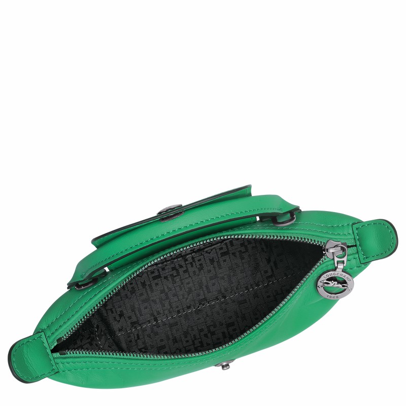 Longchamp Le Pliage Xtra XS Pouch - Leather Green USA | 34205987249