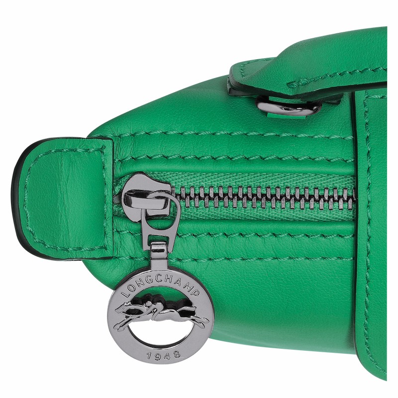 Longchamp Le Pliage Xtra XS Pouch - Leather Green USA | 34205987249