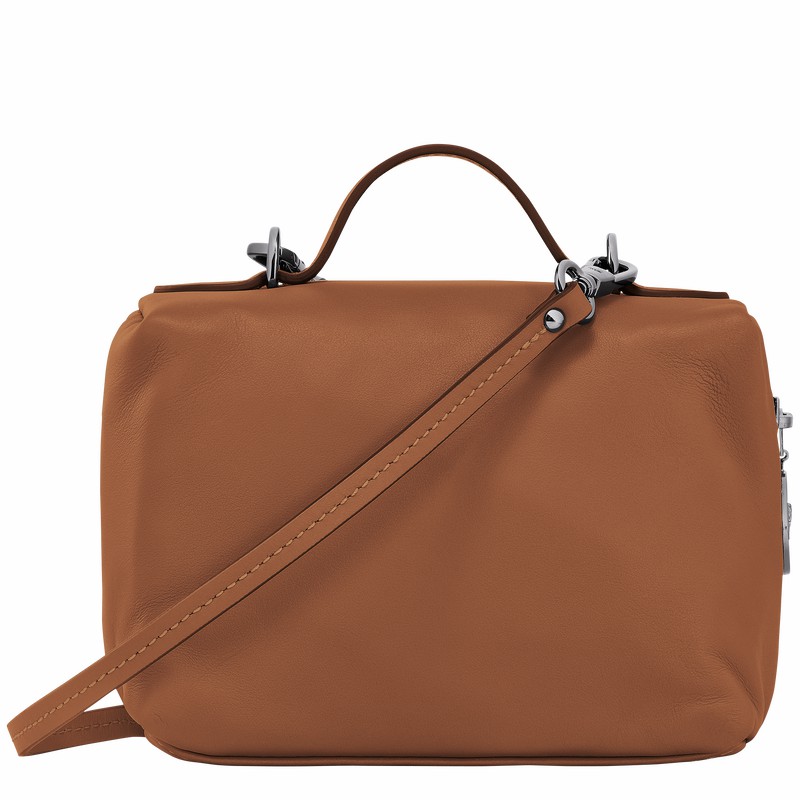 Longchamp Le Pliage Xtra XS Vanity - Leather Brown USA | 10187987504