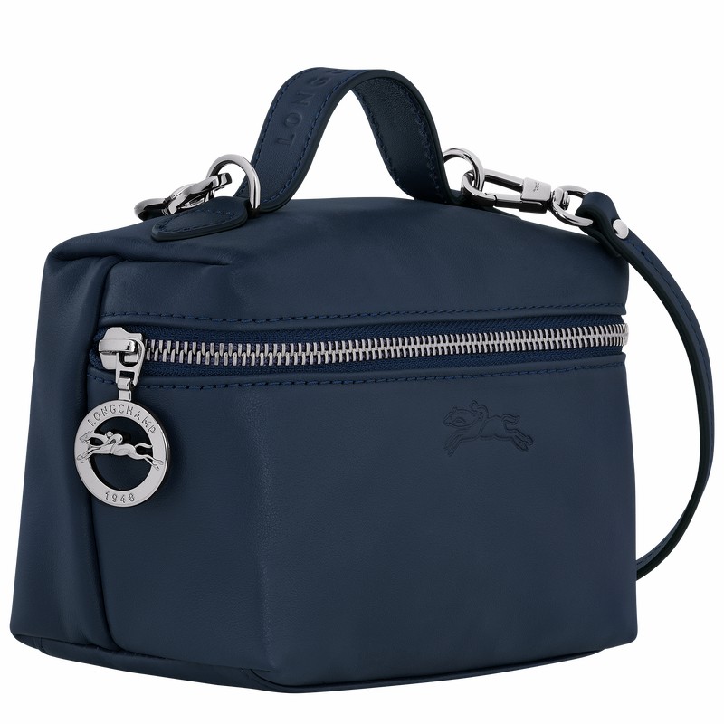 Longchamp Le Pliage Xtra XS Vanity - Leather Navy USA | 10187987556