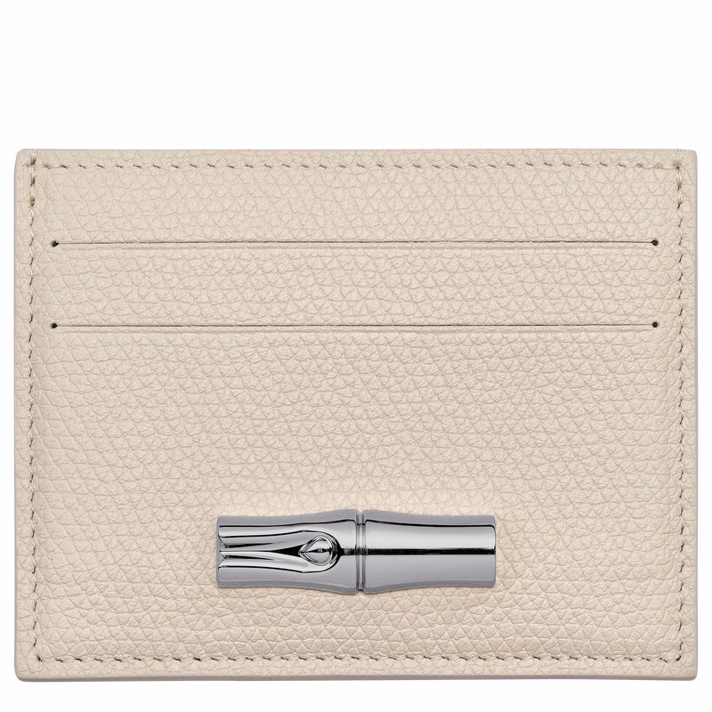 Longchamp Le Roseau Card holder - Leather White USA | L3218HFP555