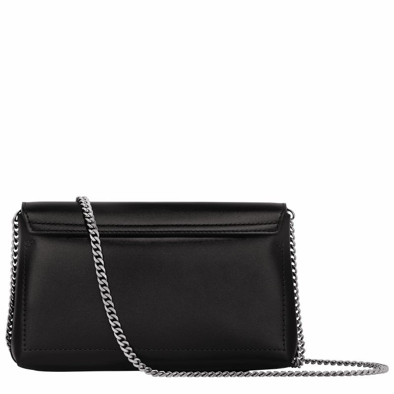 Longchamp Le Roseau Clutch - Leather Black USA | 10191HCN001