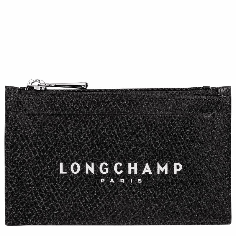 Longchamp Le Roseau Essential Coin purse - Leather Black USA | L3613H67001-