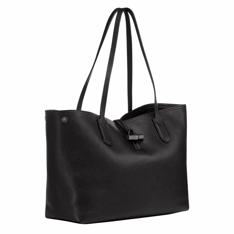 Longchamp Le Roseau Essential L Tote bag - Leather Black USA | L2686968001