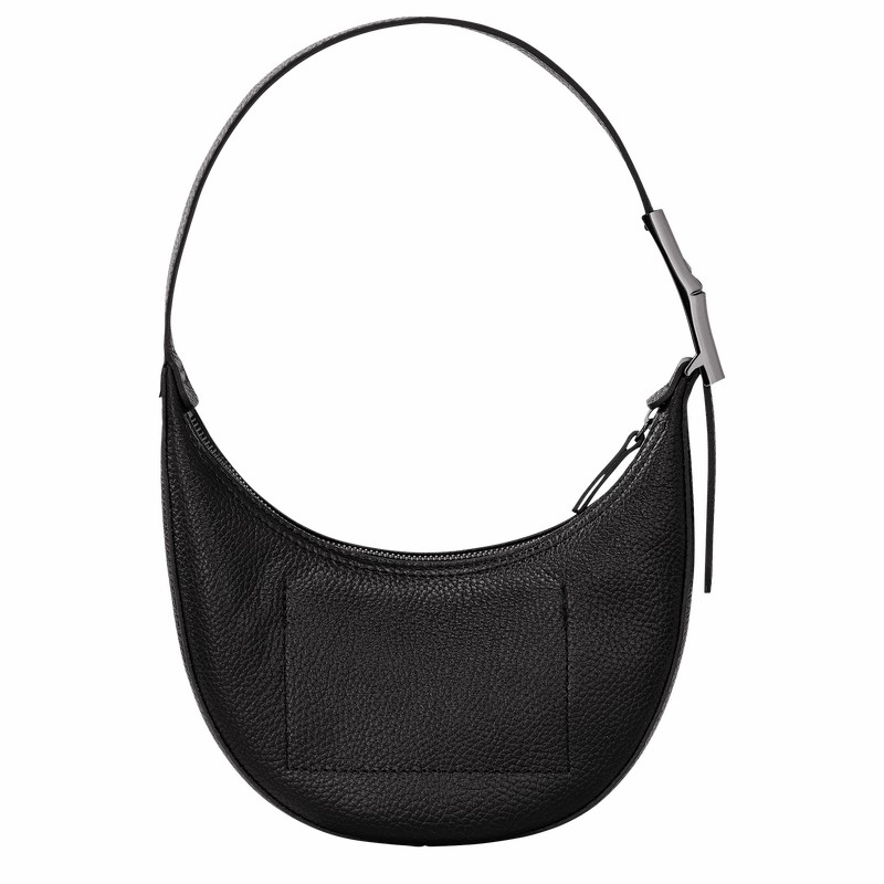 Longchamp Le Roseau Essential S Hobo bag - Leather Black USA | 10217968001