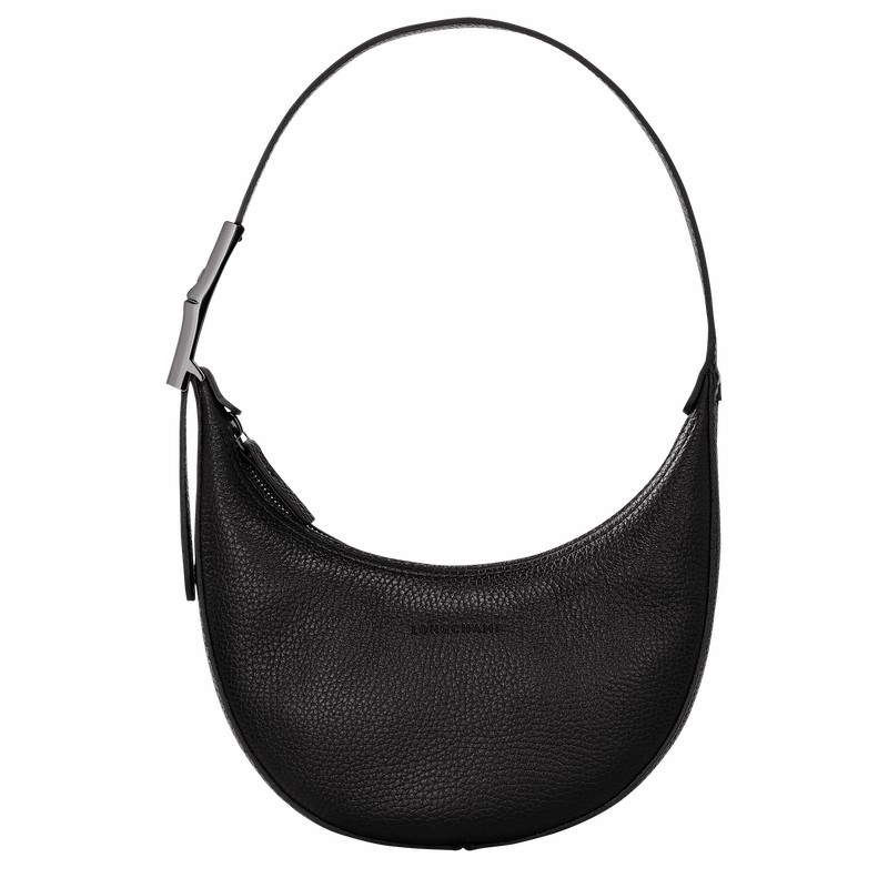 Longchamp Le Roseau Essential S Hobo bag - Leather Black USA | 10217968001