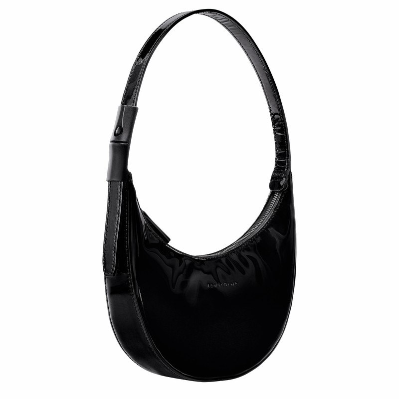 Longchamp Le Roseau Essential S Hobo bag - Leather Black USA | 10217HEZ001