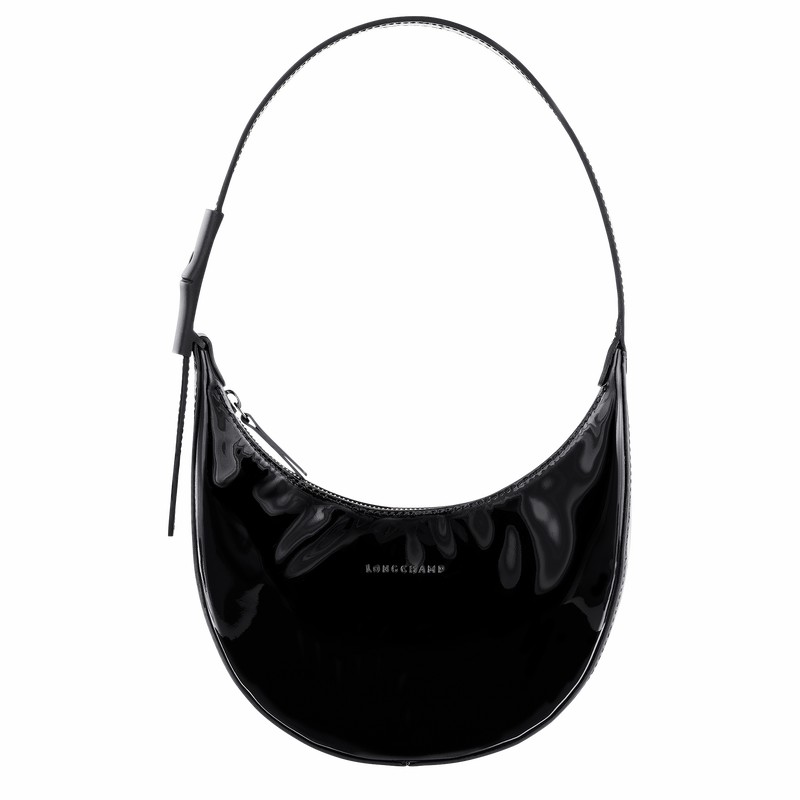 Longchamp Le Roseau Essential S Hobo bag - Leather Black USA | 10217HEZ001