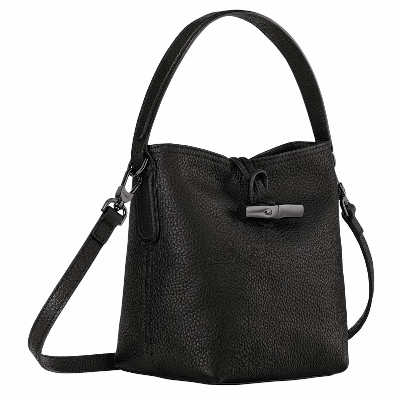 Longchamp Le Roseau Essential XS Bucket bag - Leather Black USA | 10159968001