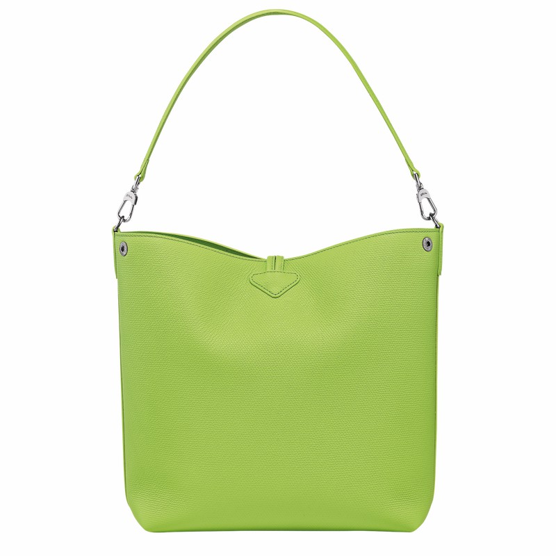 Longchamp Le Roseau M Shoulder bag - Leather Green Light USA | 10281HFP355