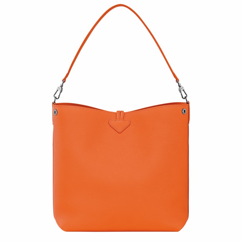 Longchamp Le Roseau M Shoulder bag - Leather Orange USA | 10281HFP017