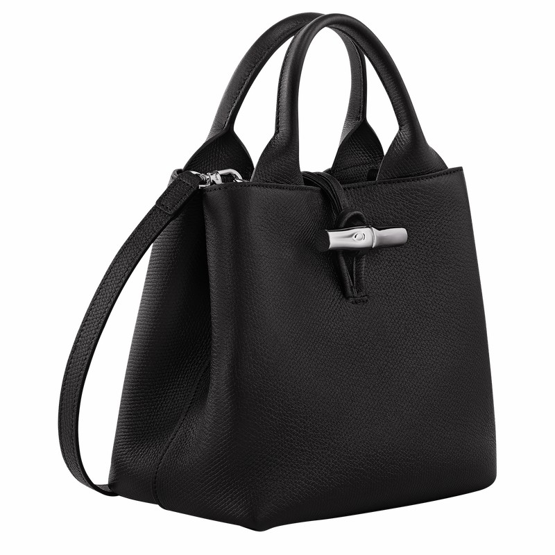 Longchamp Le Roseau S Handbag - Leather Bag Black | 10273HFP001