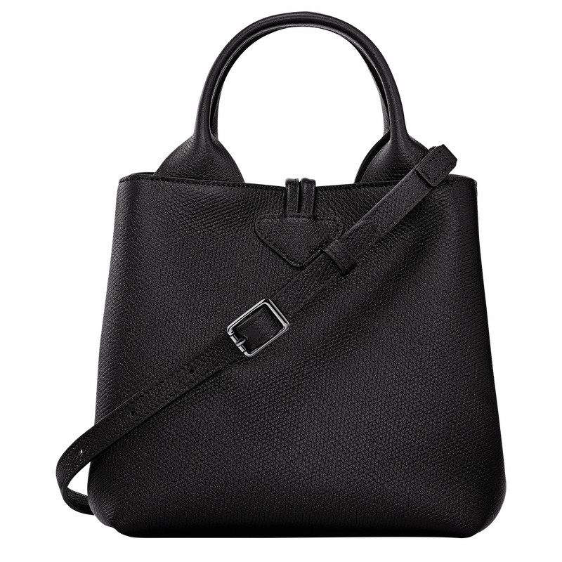 Longchamp Le Roseau S Handbag - Leather Bag Black | 10273HFP001