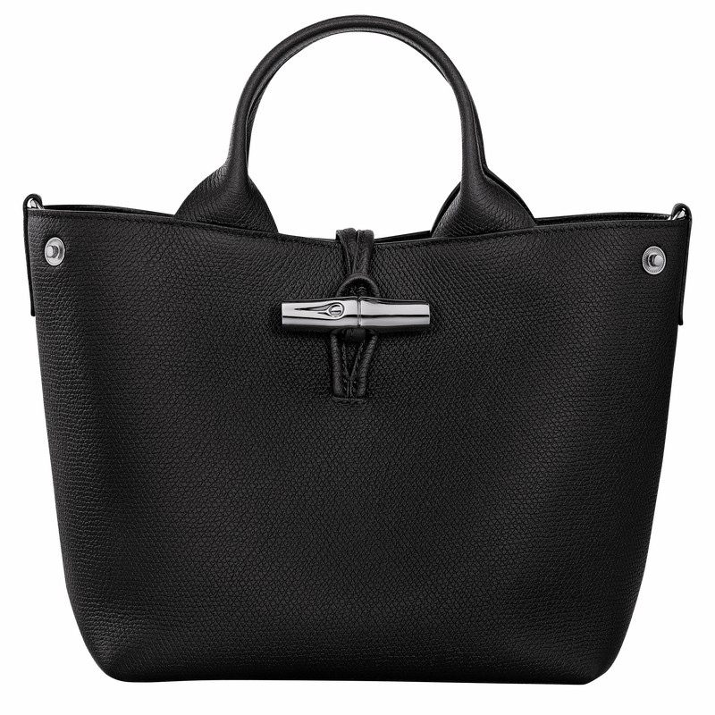 Longchamp Le Roseau S Handbag - Leather Bag Black | 10273HFP001