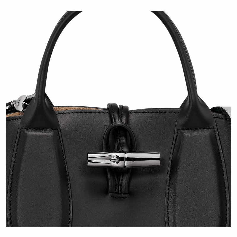 Longchamp Le Roseau S Handbag - Leather Bag Black | 10095HCN001