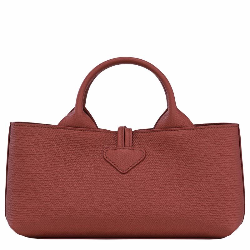 Longchamp Le Roseau S Handbag - Leather Bag Brown | 10280HFP404