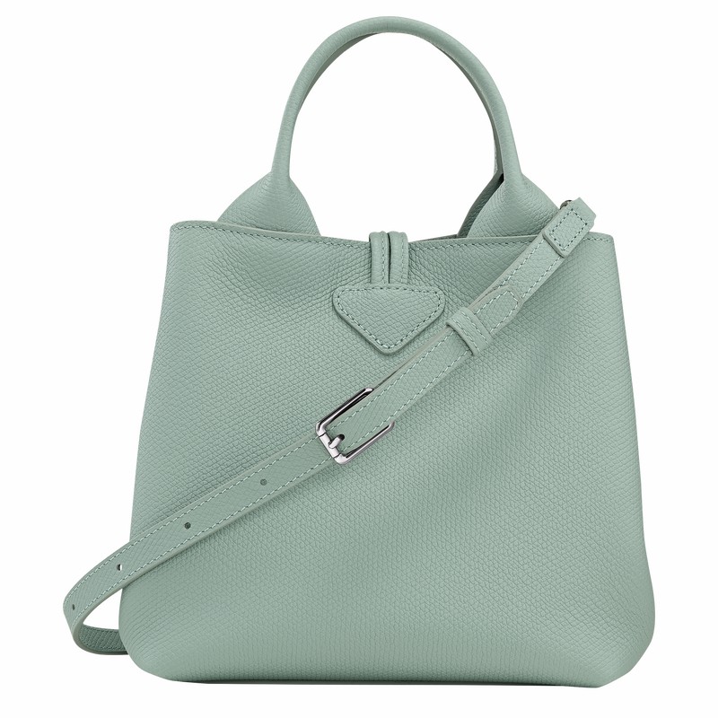 Longchamp Le Roseau S Handbag - Leather Celadon USA | 10273HFP282