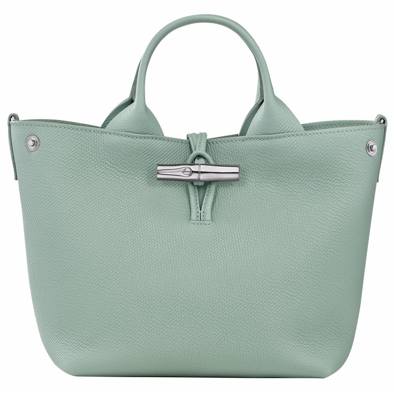 Longchamp Le Roseau S Handbag - Leather Celadon USA | 10273HFP282