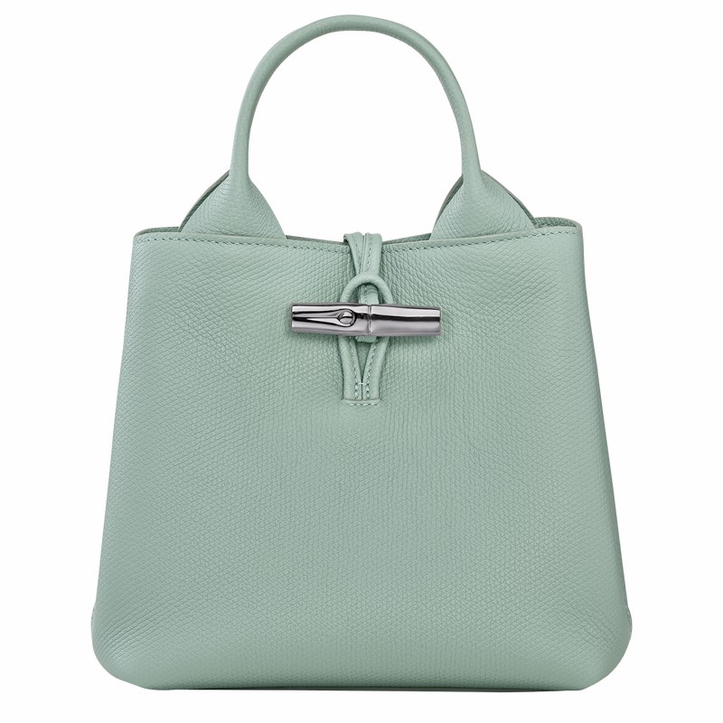 Longchamp Le Roseau S Handbag - Leather Celadon USA | 10273HFP282