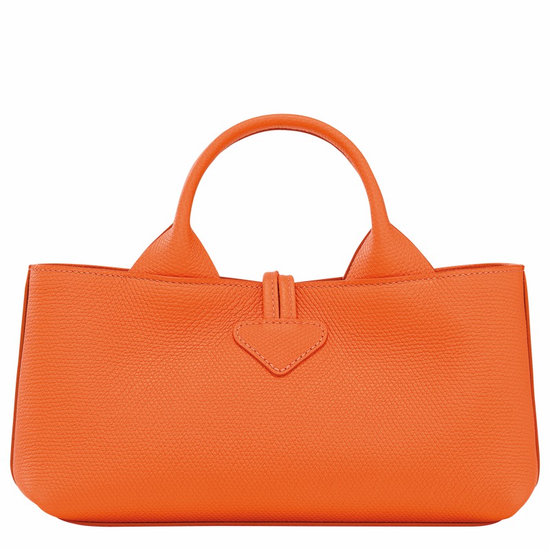 Longchamp Le Roseau S Handbag - Leather Orange USA | 10280HFP017