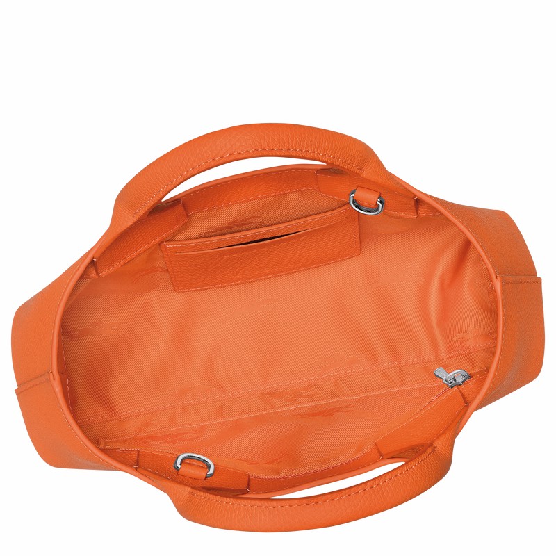 Longchamp Le Roseau S Handbag - Leather Orange USA | 10280HFP017