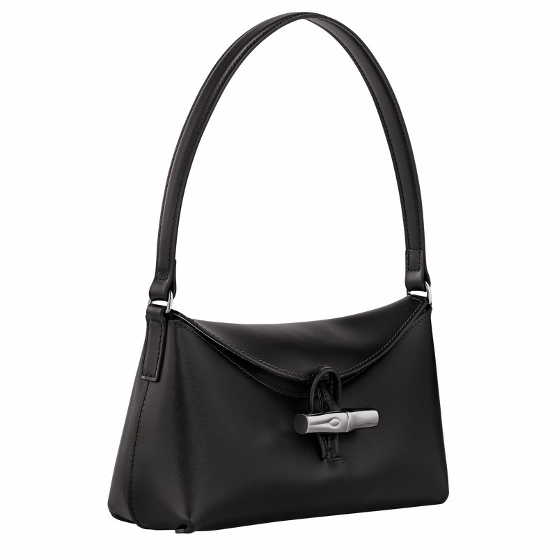 Longchamp Le Roseau S Hobo bag - Leather Black USA | 10230HCL001