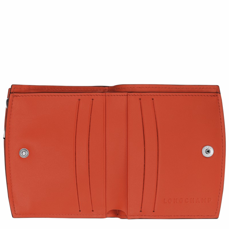 Longchamp Le Roseau Wallet - Leather Orange USA | 30011HCL685