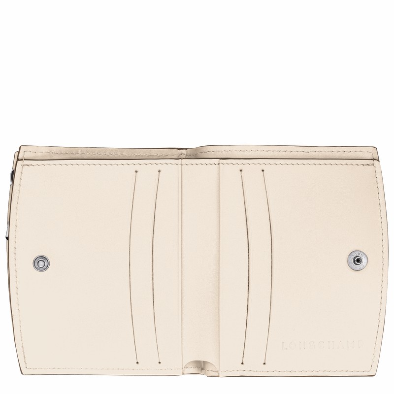 Longchamp Le Roseau Wallet - Leather White USA | 30011HCL037