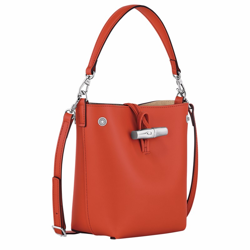 Longchamp Le Roseau XS Bucket bag - Leather Orange USA | 10229HCL685