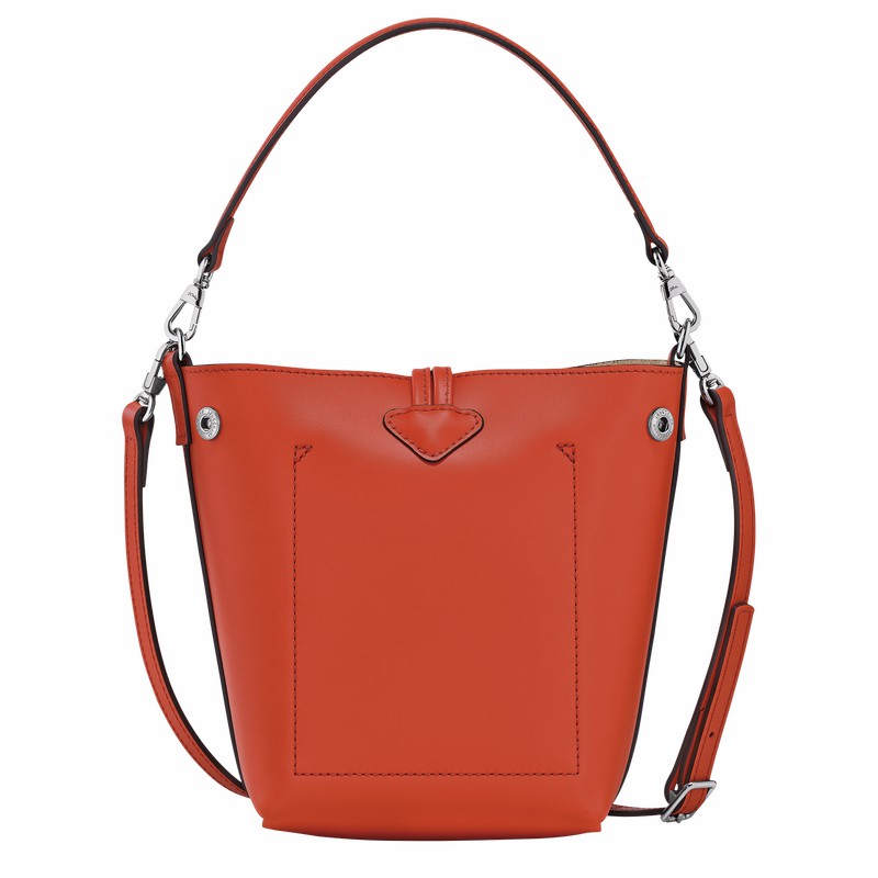 Longchamp Le Roseau XS Bucket bag - Leather Orange USA | 10229HCL685