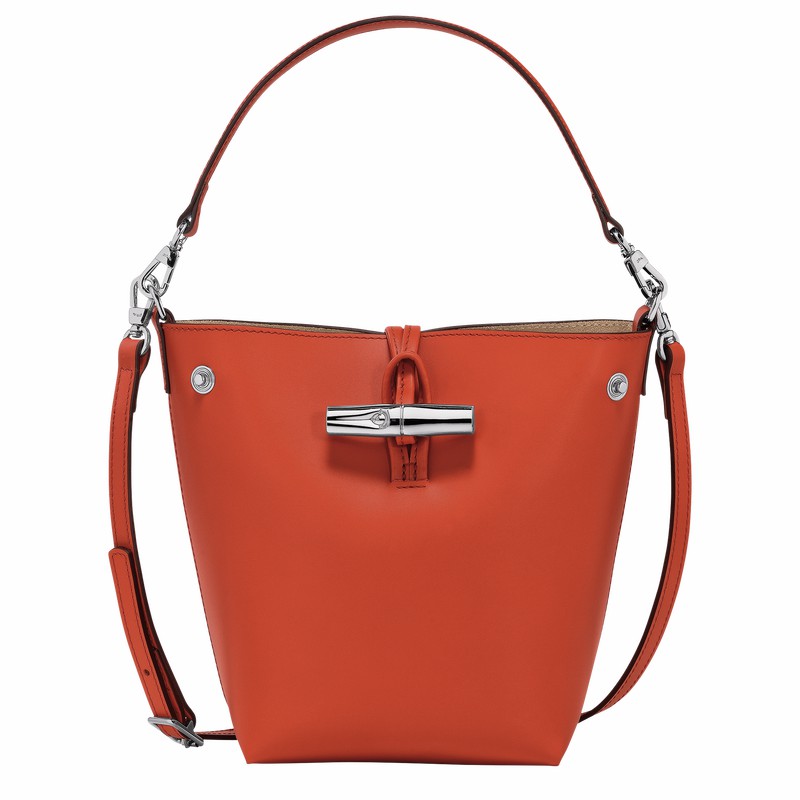 Longchamp Le Roseau XS Bucket bag - Leather Orange USA | 10229HCL685