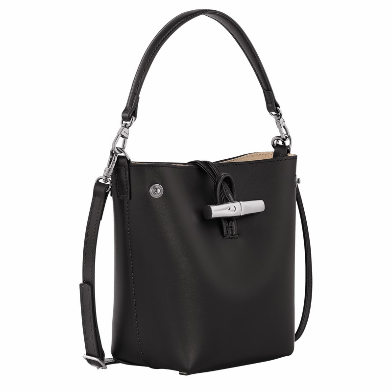 Longchamp Le Roseau XS Bucket bag - Leather Black USA | 10229HCL001