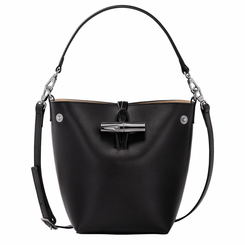 Longchamp Le Roseau XS Bucket bag - Leather Black USA | 10229HCL001