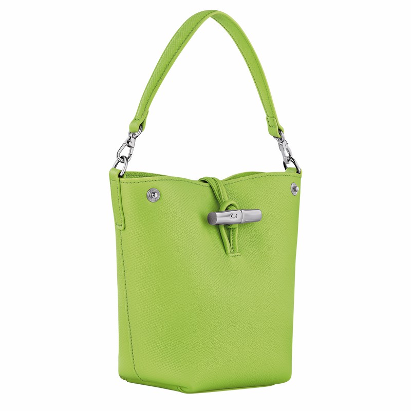 Longchamp Le Roseau XS Bucket bag - Leather Green Light USA | 10279HFP355