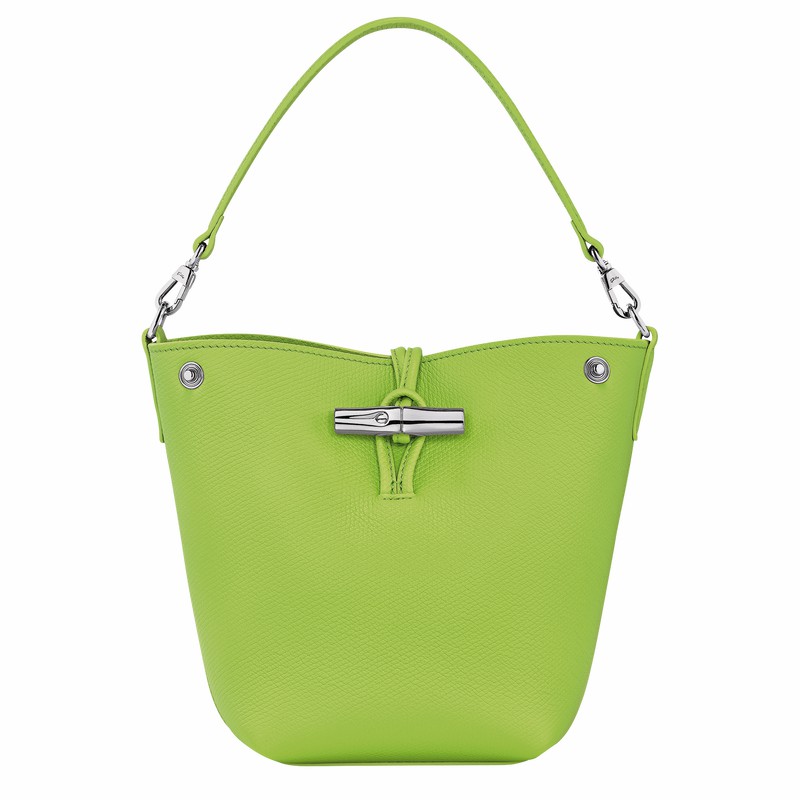 Longchamp Le Roseau XS Bucket bag - Leather Green Light USA | 10279HFP355