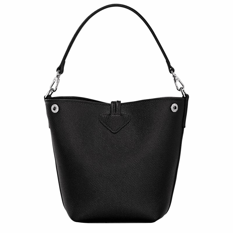 Longchamp Le Roseau XS Bucket bag - Leather Black USA | 10279HFP001