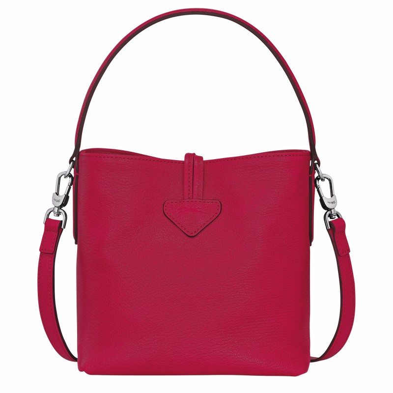 Longchamp Le Roseau XS Bucket bag - Leather Fuchsia USA | 10159HECJ13