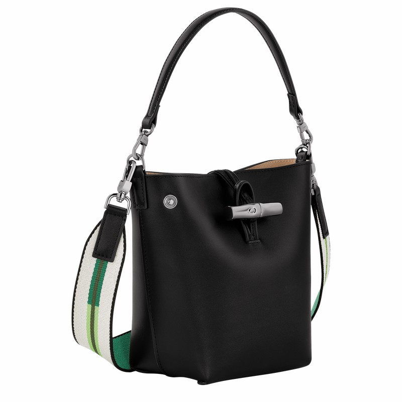 Longchamp Le Roseau XS Bucket bag - Leather Black USA | 10229HCN001