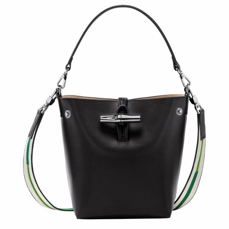 Longchamp Le Roseau XS Bucket bag - Leather Black USA | 10229HCN001