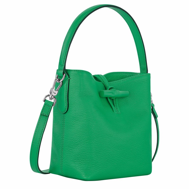 Longchamp Le Roseau XS Bucket bag - Leather Green USA | 10159HEC129