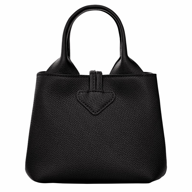 Longchamp Le Roseau XS Handbag - Leather Bag Black | 10278HFP001