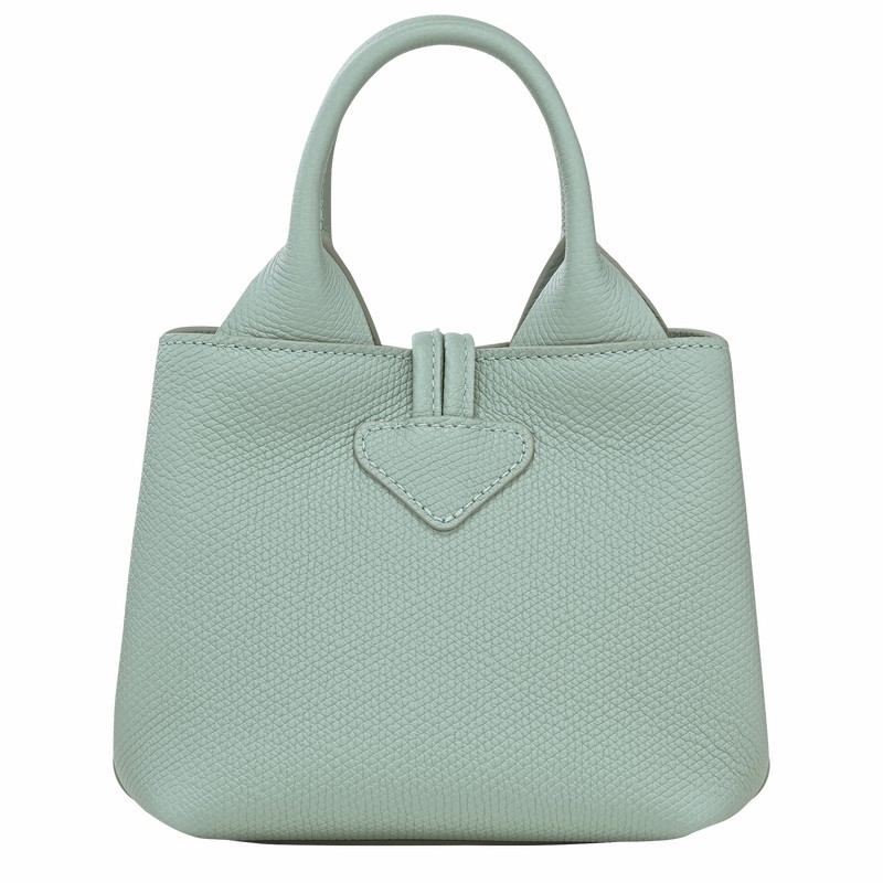 Longchamp Le Roseau XS Handbag - Leather Celadon USA | 10278HFP282