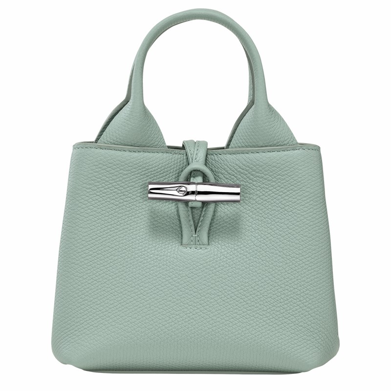 Longchamp Le Roseau XS Handbag - Leather Celadon USA | 10278HFP282