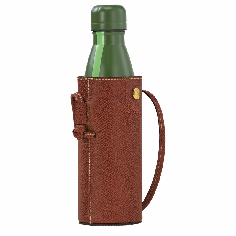 Longchamp ÉPURE Bottle holder - Leather Brown USA | 34186HYZ035-