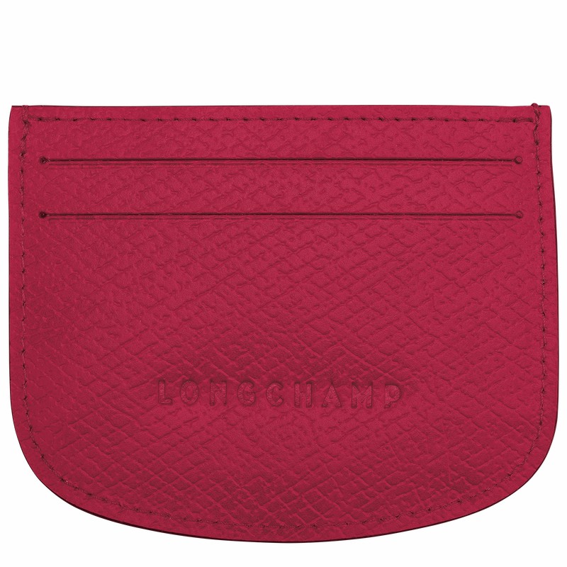 Longchamp ÉPURE Card holder - Leather Fuchsia USA | 30031HYZJ13-