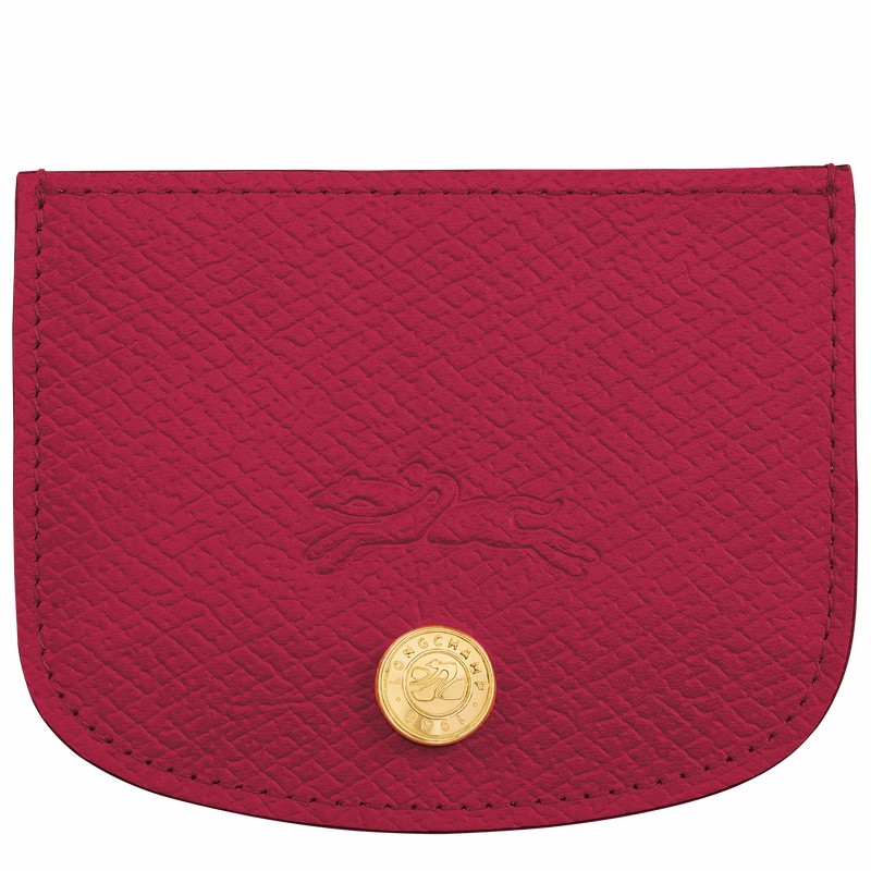 Longchamp ÉPURE Card holder - Leather Fuchsia USA | 30031HYZJ13-